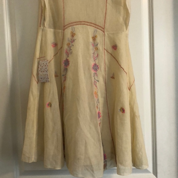 NWT Free People Riviera dress, cream, 10 - Picture 6 of 7